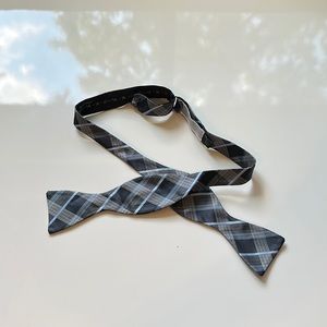 Michael kors blue plaid bow tie